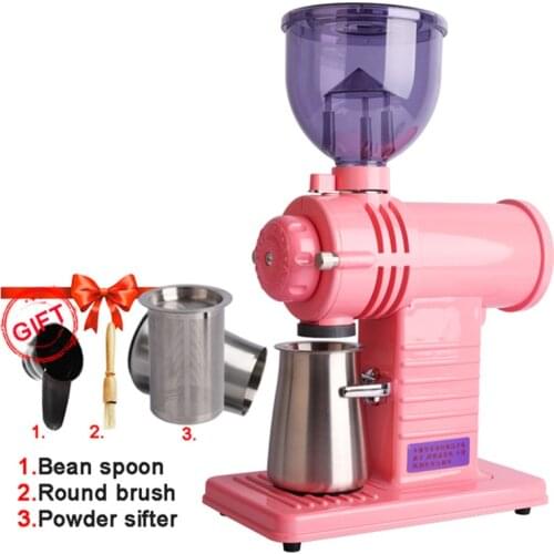 N520 Electric Coffee Grinder 110-220V Household Hand Punched Coffee Bean Grind machine Titanium Alloy Steel Knife Grinding Disc
