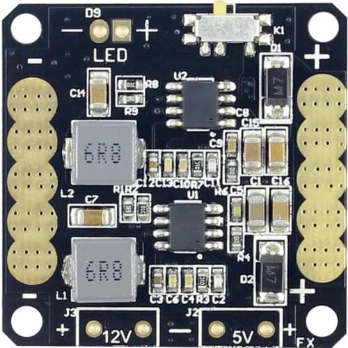 F14708 CC3D Flight Controller Power Distribution Board with 5V/12V BEC Output LED Switch for FPV RC 250 Across Quadcopter