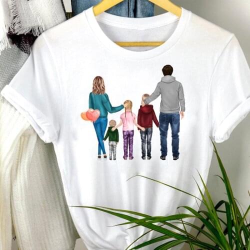 Women Clothes Style New Trend Family Mama Mom Mother 90s Cartoon Print Fashion Tshirt Kawaii Female Tee Top Graphic T-shirt