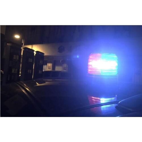 Red Blue Flash Warning Light Explosive Flashing LED Vehicle Warning Lamp Construction Road Traffic Signal Lamp