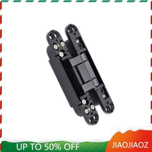 Zinc alloy Hinges 3D Adjustable Conceal Invisible Door Hinge Hidden Door Self Closing Heavy Duty Black Hinges Load-Bearing 40Kg