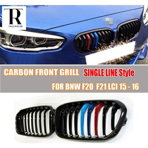 F20 F21 LCI Carbon Fiber Front Bumper Mesh Grill Grille for BMW F20 F21 LCI 2015 2016 Only