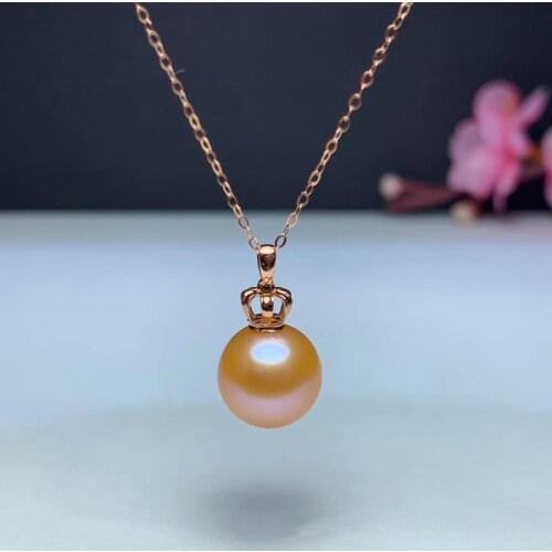 Shilovem 18k yellow gold real Natural pearls pendants fine Jewelry women trendy no necklace party new gift plant mymz11-12866zz