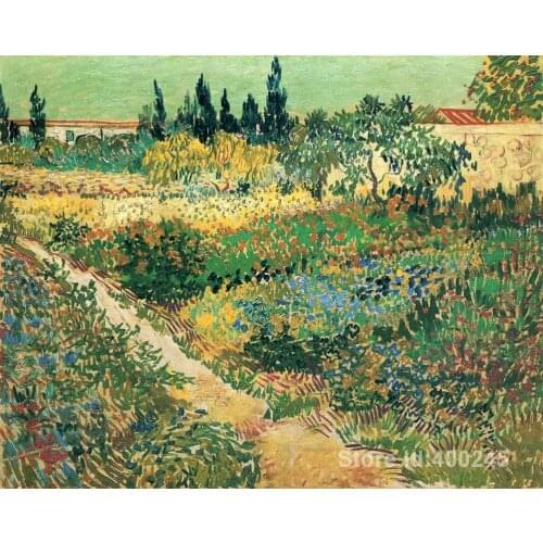 Modern art oil paintings Garden with Flowers Vincent Van Gogh Reproduction canvas Hand painted High quality