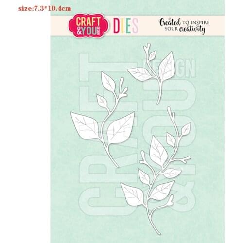 CH 2021 New Arrival Presell branches and leaves Stitched Metal Cutting Die DIY Scrapbooking Craft Embossing Making Stencil Temp