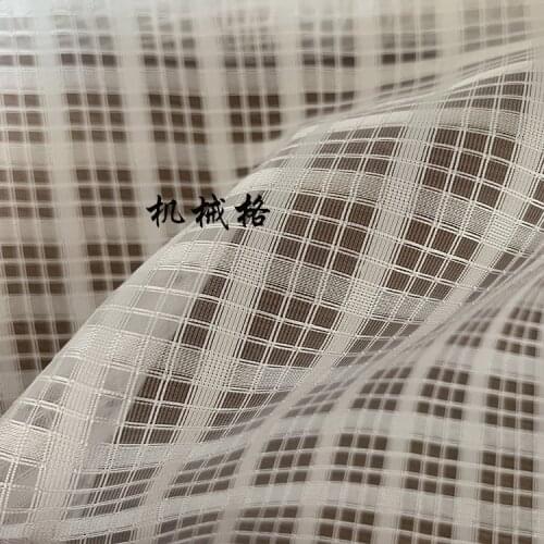 All polyester monofilament mechanical lattice medium Plaid Organza Plaid spring summer yarn skirt fabric skirt