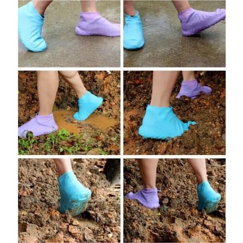 Boots waterproof shoe cover silicone material unisex shoe protective cover rain boots that can be used indoors and outdoors on r