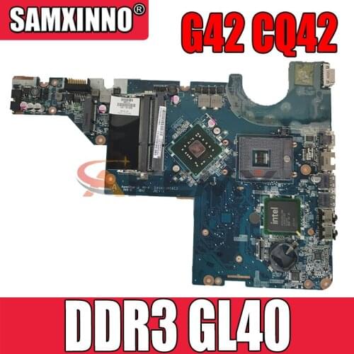 High Quality For HP G42 CQ42 G62 CQ62 Laptop Motherboard DDR3 GL40 605140-001 DA0AX3MB6C2 MainBoard 100% Tested Fast Ship