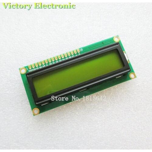 LCD1602 LCD monitor 1602 5V Green Screen And Black Code LCD1602A LCD-1602-5V Backlight Wholesale
