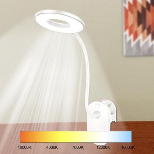 1 Pcs LED Clip on Bed Table Lamp Bendable USB Eye Care Study Book Reading Clamp Light Table Lamp Clip Light