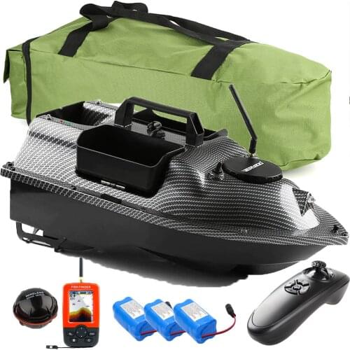 500M Fishing Bait Boat GPS Fishfinder RC Carp Fishing Boat 3 Catapult Hoppers Large Loading RC Toy Bait Boat for Sea River Lakes