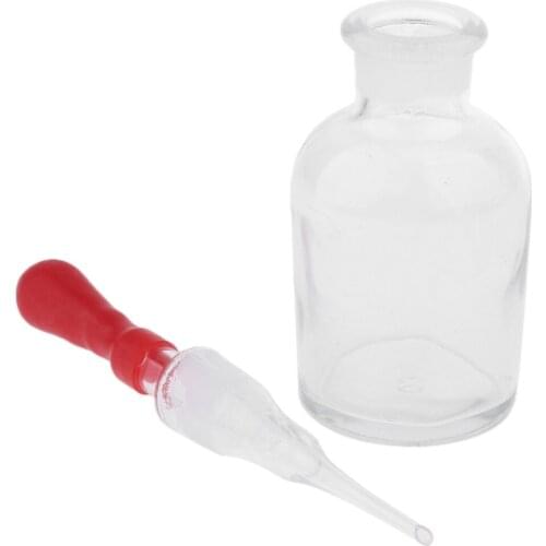 60ml Clear Glass Dropping Bottle Dropper Lab Drug Essential Oil Dispenser