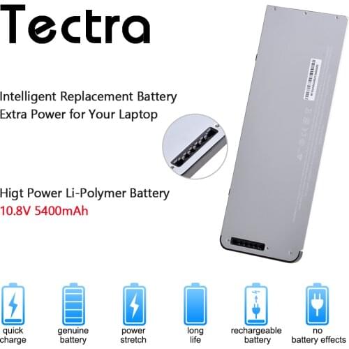 A1280 5400mAh Laptop Battery for Apple MacBook 13" A1278 (2008 Version) MB466LL/A MB466 MB771LLA MB771