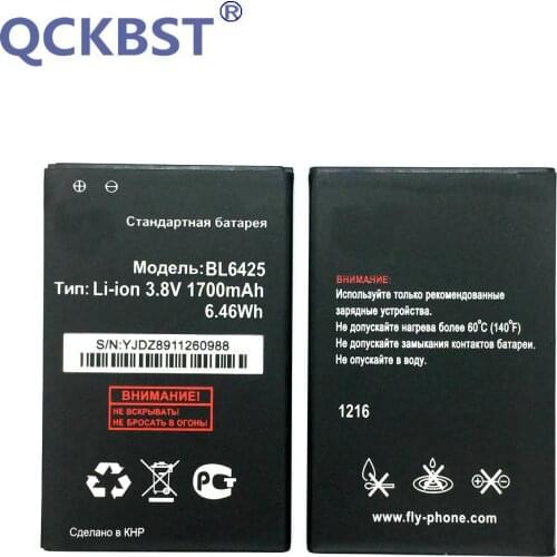 2 X New BL6425 1700mAh Battery For Fly FS454 Nimbus 8 High Quality Baterie Bateria