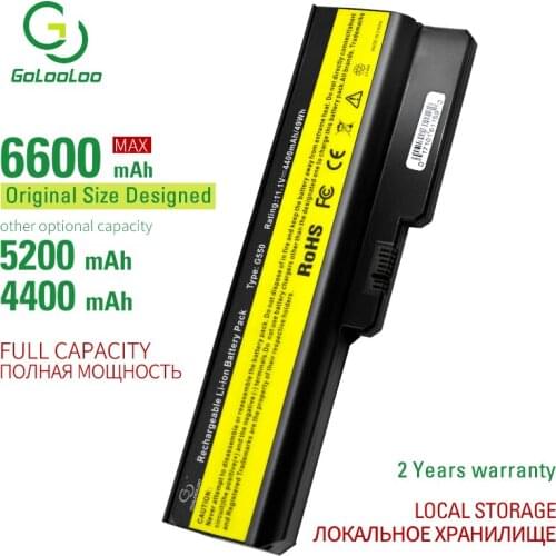 Golooloo New laptop battery 6CELL for Lenovo IdeaPad B460 g550 57Y6527 57Y6528 42T4586 42T4728G430 G430 20003 V460 V460A 42T4585