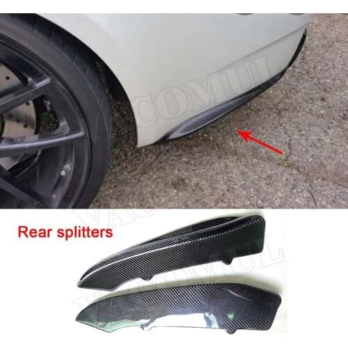 3 Series Carbon Fiber Rear Bumper Side Splitters Fins Flaps Spoiler for BMW E92 E93 M3 2009 - 2012 K Style FRP Bumper Aprons