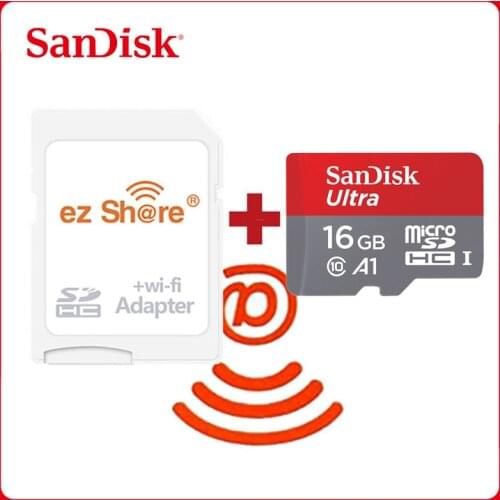 Ezshare Wireless wifi adapter+Sandisk Ultra 16gb 32gb class10 microsd wifi wireless TF Card Micro SD Card 64gb Memory Card 128GB
