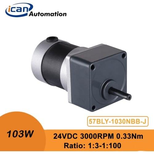 ICAN Brushless 24V 103W 3000RPM 7.5/15/20Ratio 0.33Nm BLDC Motor With Gearbox