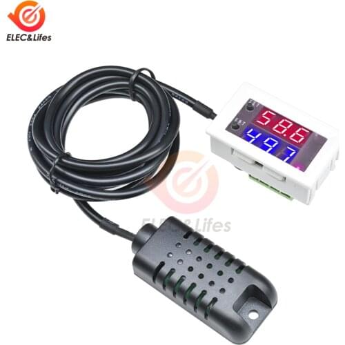 DC 12V 24V 10A W2026C Digital Hygrometer Humidity Meter Real Time led display Hygrometer 1%-99%RH Adjustable Humidity Controller