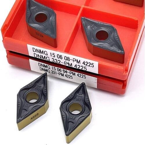 10PCS DNMG150604/DNMG150608 PM 4225 carbide insert CNC turning tool lathe metal parts cutting tool