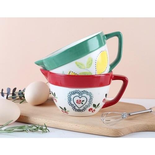 Hand-painted ceramic mixing bowl, egg-beating bowl, batter drainage pointed bowl, cooking bowl, salad plate, cake dish CL102106