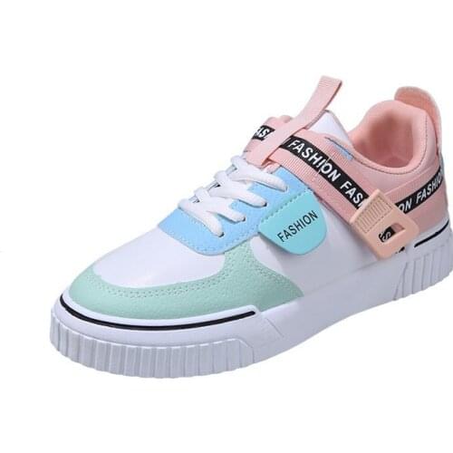Fashion Flat Sneakers Woman Round Toe Lace Up Soft Sole Travel Board Shoes Women 2021 New Casual Easy Clean Running Shoes Female