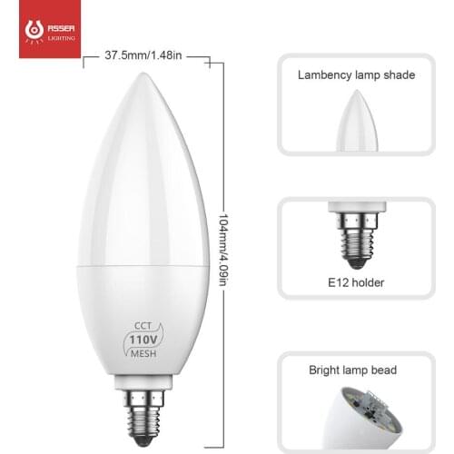 New Design 4W 110V/220V Candle Led Bulb Smart Led Bulb Factory Price Bulb