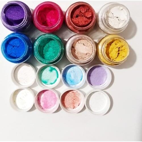 M2EA 32 Colors Resin Pigment Rainbow Pearl Powder Colorant Epoxy Mold Glitter Filling Material Manicure Decorations