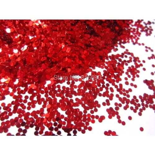 Solvent Resistant Glitter Red Dots 1mm Glitter Circles Medium Glitter Supply