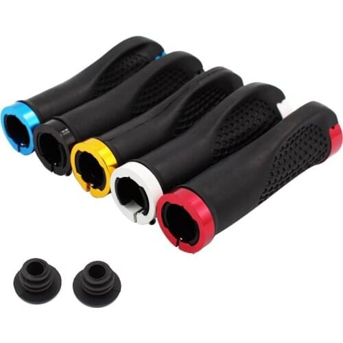 Bike Bike Handlebar Grip Rubber Anti-Skid Ergonomic Mountain Bike Cycling Parts Bicycle Grips Black Gold Red Blue