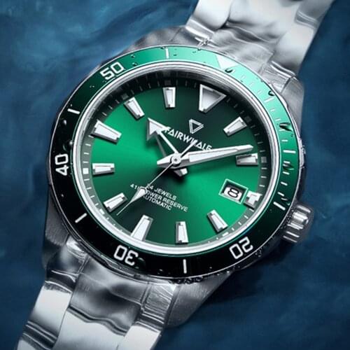 Luxury Watch Men 100M Diver Automatic Mechanical Wristwatch Stainless Steel Sapphire Crystal Luminous Clock Relojes Para Hombre