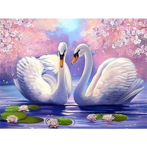 SenyuArt 5D Diamond Painting Full Round Square Embroidery Picture Mosaic Accessories Animal Swans Paiting Cross Stitch Kit Decor