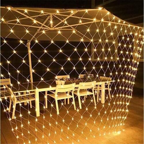 LED Net Curtain Outdoor Light Garland 8 Modes Christmas Lights New Year Garland Outdoor Garden Decoration Fishing Net Light