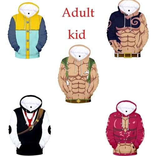 The Seven Deadly Sins 3d Hoodies Men Women Sweatshirts Fashion Autumn Kids Hoodie Pullovers