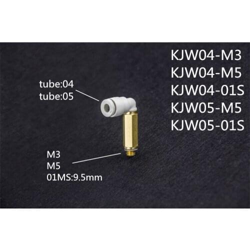 Tube 4mm -M3/M5 PT thread smc type pneumatic female straight fitting/ Lengthen fittings KJW04-M3/M5