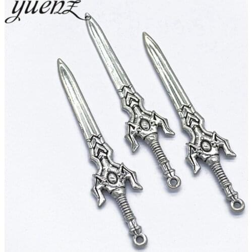 YuenZ 8 pcs Antique Silver color Game animation weapon Charms for diy charms pendant necklace jewelry making M49