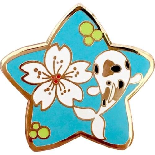 Fish flower cute hard Enamel pin badge