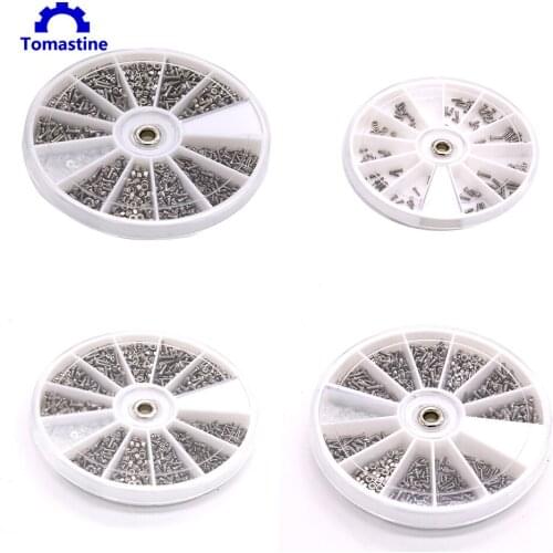 1 set Screws Assortment Kit 120/600/1000pcs Mini Stainless Steel Metal Screws Set Machine Screws for PC Cell Phone Glasses