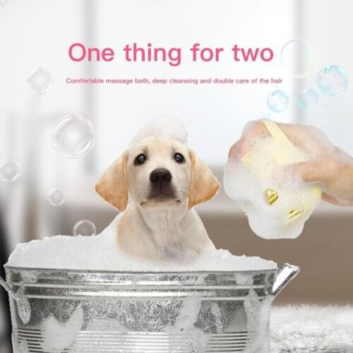1pcs Pet Dog Bath Brush Comb Massage Brush Soft Silicone Dogs Cats Shower Pet Hair Remover Grooming Tool Comb Pet Supplies