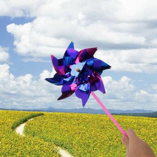 10Pcs Plastic Colorful Camping Windmill Wind Spinner Pinwheel Windmill Ornament Garden Yard Decoration Kids Toy Party Decor Out