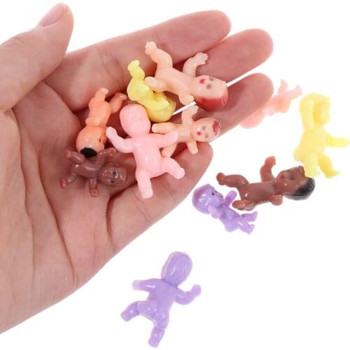 10PCS S/L Cute Baby Shower Mini Doll Plastic Child Full Moon Gifts Boys Girls Party Supplies Kids Small Toy Accessories New