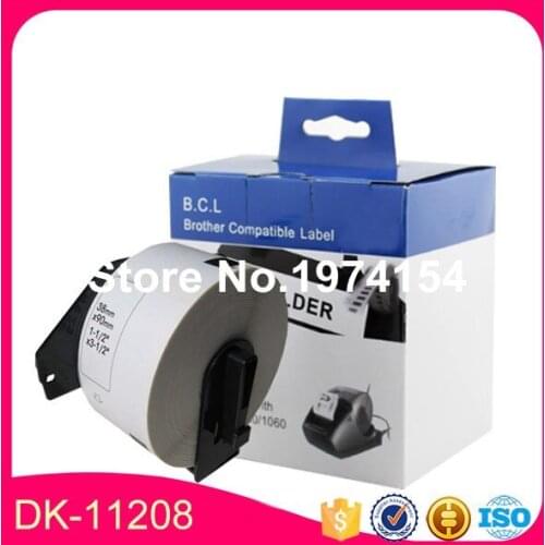 100 Rolls Compatible DK-11208 Label 38mm*90mm*400Pcs/Roll Compatible for Brother Label Printer All Come With permanent Holder