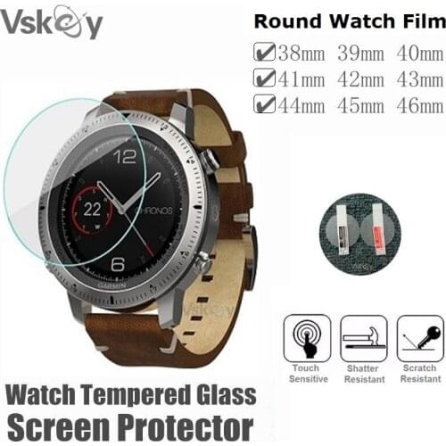 100pcs Round Watch Tempered Glass Screen Protector Diameter 37mm 37.5mm 38mm 38.5mm 39mm 40mm 41mm 42mm Protective Film