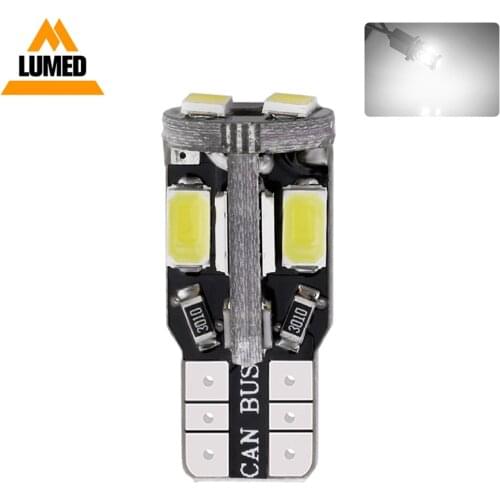 100pcs W5W T10 LED 5630 Bulbs 10-SMD 194 168 Car Interior Map Dome Lights Parking Light Auto Signal Lamp DC 12V