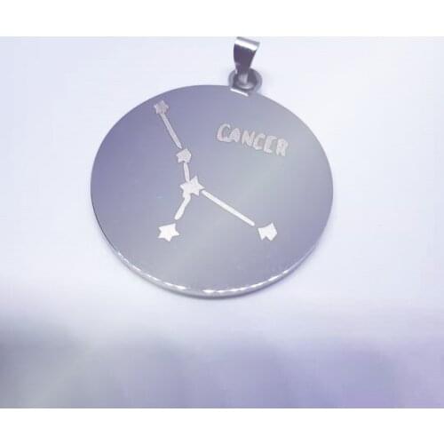Stainless Steel 12 Horoscope Zodiac Sign Pendant Necklaces Aries Leo Cacer Libra Taurus Constellation Stars Planet Gifts Jewelry