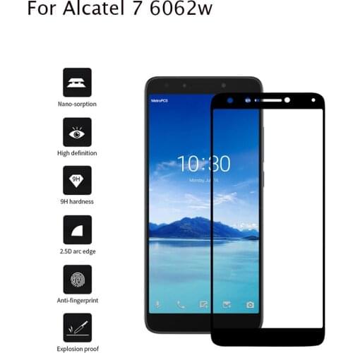 2pcs 3D For Alcatel 7 Full cover Tempered Glass Premium Screen Protector Film 9H 6.0 inch Safety Film On 6062W Alcatel7