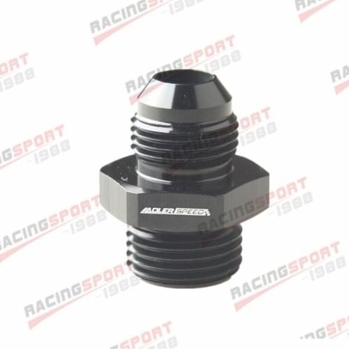 -8 AN AN8 AN-8 Male To 1/2" BSP BSPP Straight Adapter Fitting Black