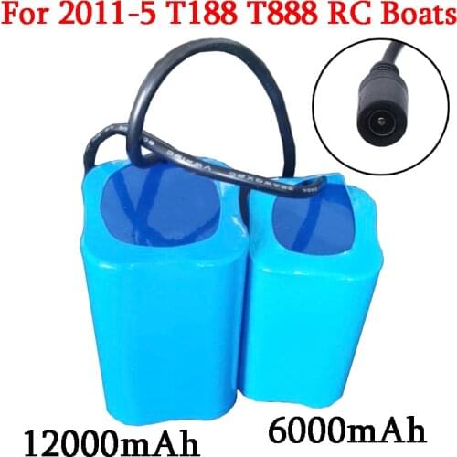 Battery for T188 T888 2011-5 Remote Control toy Fish Finder Fishing Bait Boat Spare Parts 7.4V 6000mah/12000mah liion battery