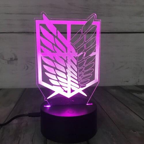 Acrylic Ymir Figure Titan Attack Nightlight 3D LED Lava Lampada Table Lamp Anime For Childrens Bedroom Night Light 3D Decor