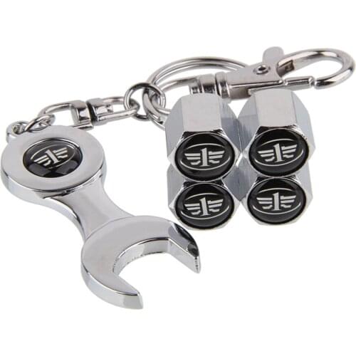 Car Accessories Auto Car Wheel Tire Valve Stem Caps Keychain For FAW Xiali Oley Vela Charade V5 V2 B50 Vela Besturn Vita Vizi
